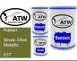 Preview: Nissan, Silvan Olive Metallic, 017: 500ml Lackdose + 500ml Klarlack + 250ml Härter - Set, von ATW Autoteile West.